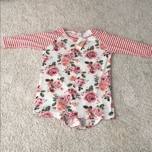 Honey and Lace floral Mid Sleeve T-shirt